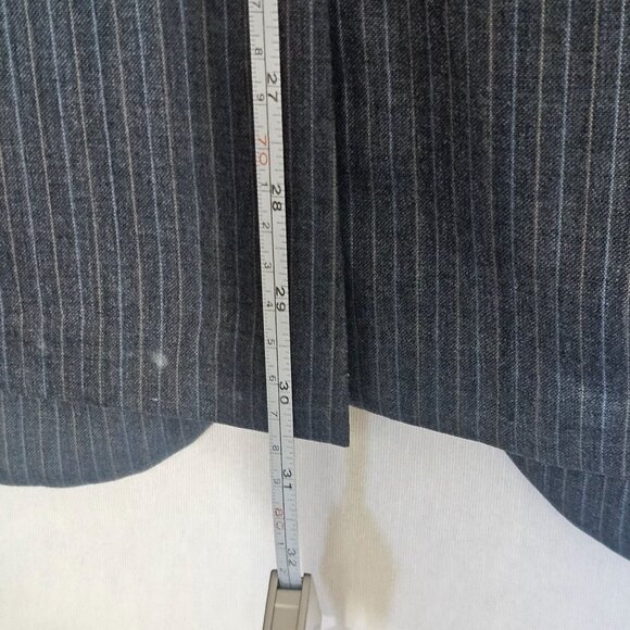 Mens Imperial By Haggar Gray Pinstripe Suit Jacket 2-Button Wool Blend - Picture 14 of 16